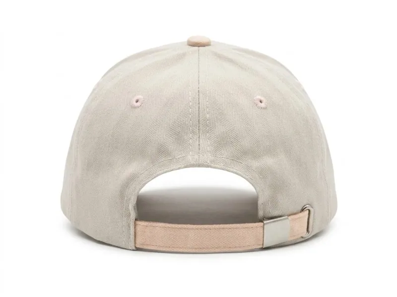 Gorra Algodón Fit salmón, detalle