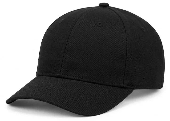 Gorra Basic Drill negro, vista lateral