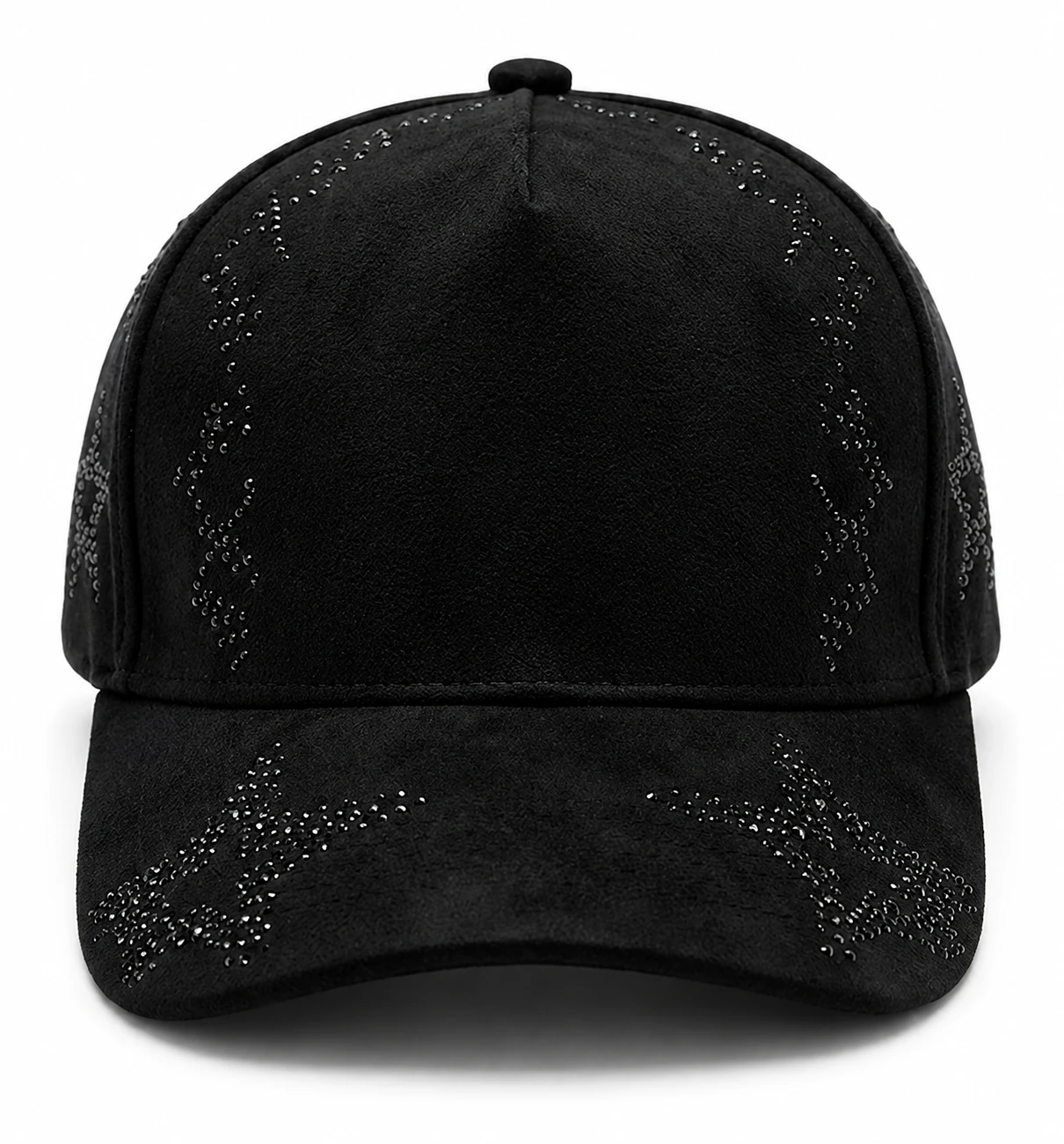 Gorra de Gamuza con Pedrería, vista frontal