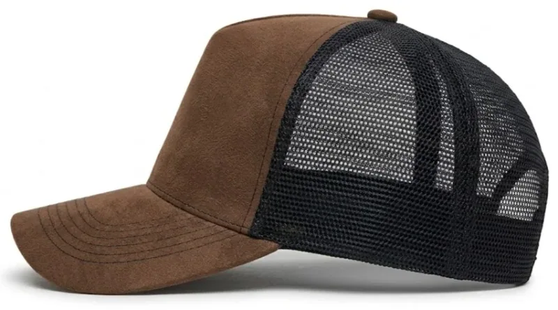 Gorra Trucker Gamusa café, vista lateral