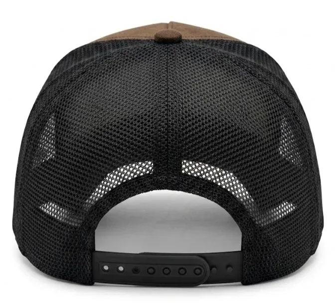 Gorra Trucker Gamusa café, detalle de malla trasera