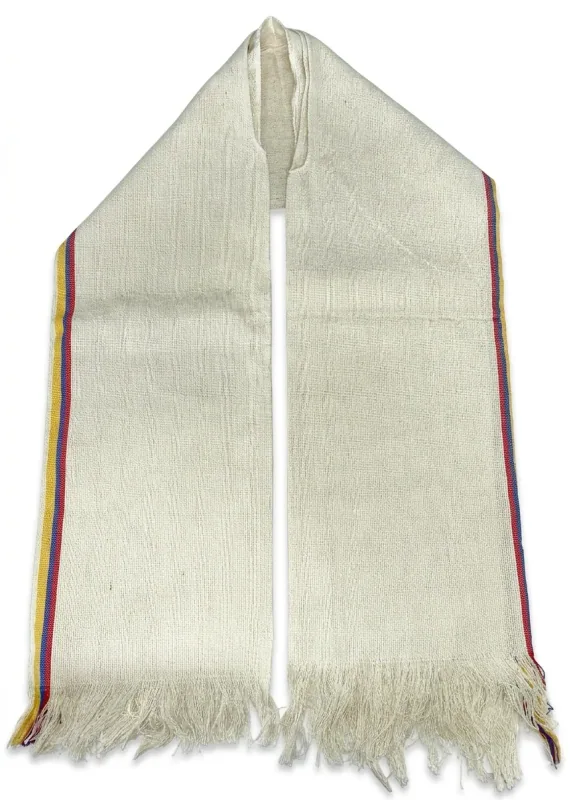 Poncho Crudo Bandera, detalle del tejido
